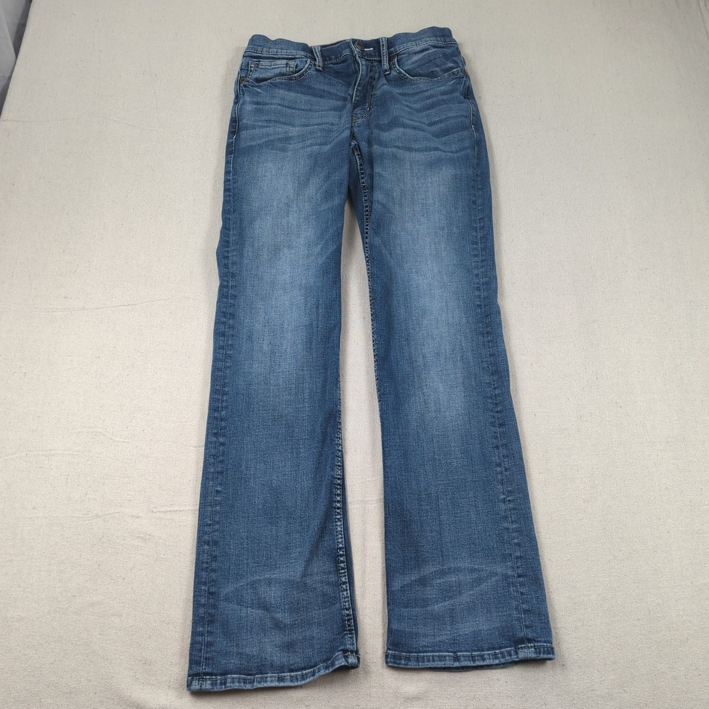 BKE Jeans Mens 30x30 Blue Jake Boot Cut Faded Whiskers Casual Preppy